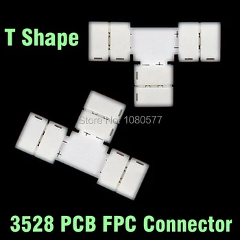 

20pcs T shape led Strip Direction Change connector, PCB FPC Connector For 8mm 2pin LED 3528 Light Strip Joining