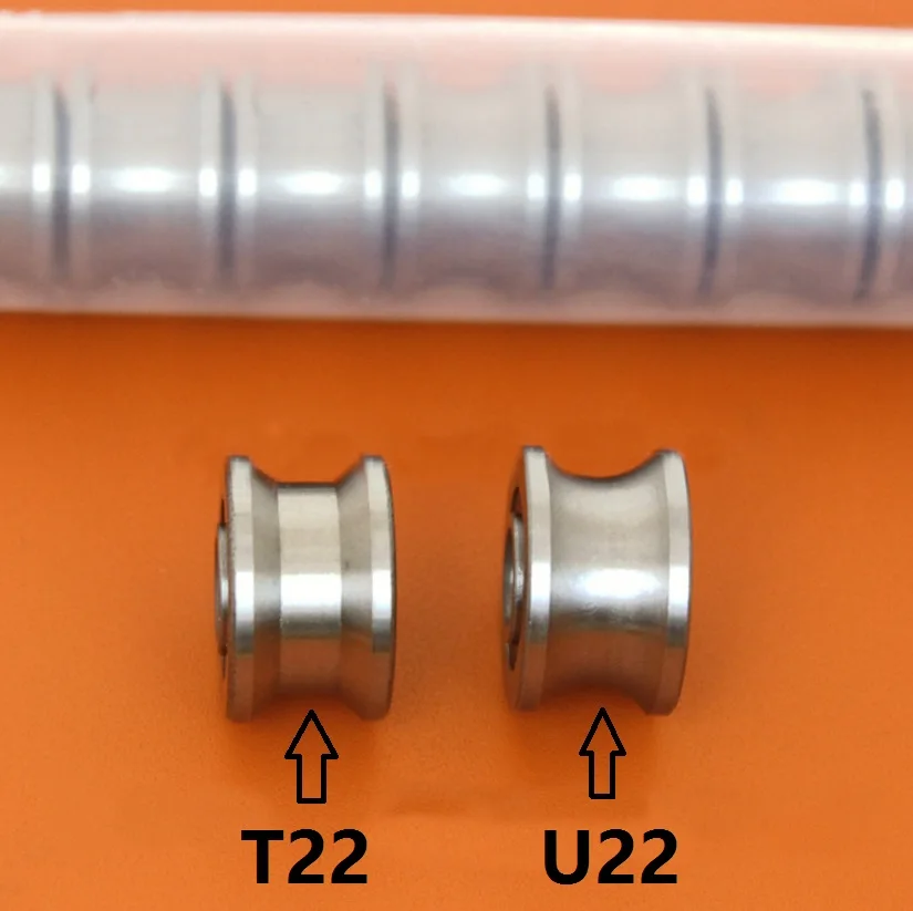 50 шт./лот T22 U22 8 мм с плоской подошвой V U groove шариковый подшипник роликовый 8*22 5*14 5*13