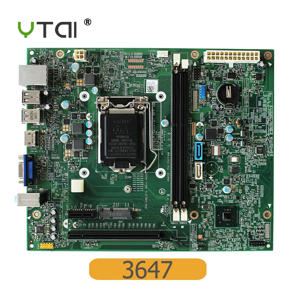 

YTAI for Dell 3647 Desktop Motherboard H81 CN-02YRK5 12127-1M USB3.0 LGA1150 100% test intact