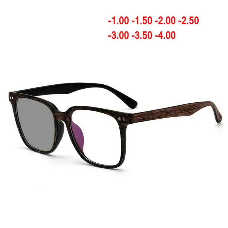 Square Eyeglasses Frames Clear Lens Optical Frame Wooden Imitation Prescription Glasses color changing glasses Men NX | Аксессуары для