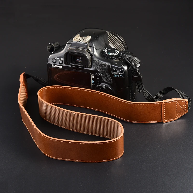 Универсальный кожаный DSLR Камера подходит небольшой одноножный ремешок на шею