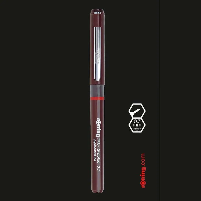 3 шт./лот Rotring Tikky Графический пигментные чернила 0,1/0,2/0,3/0,4/0,5/0,7/0,8 мм Одноразовые подгузники ручка для графического дизайна