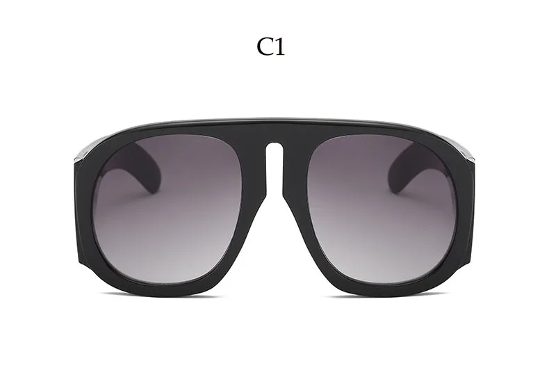 Женские крупные солнцезащитные очки винтажная, брендовая, дизайнерская большие солнцезащитные очки женские солнцезащитные очки градиентные солнцезащитные очки Oculos Gafas - Цвет линз: C1 black