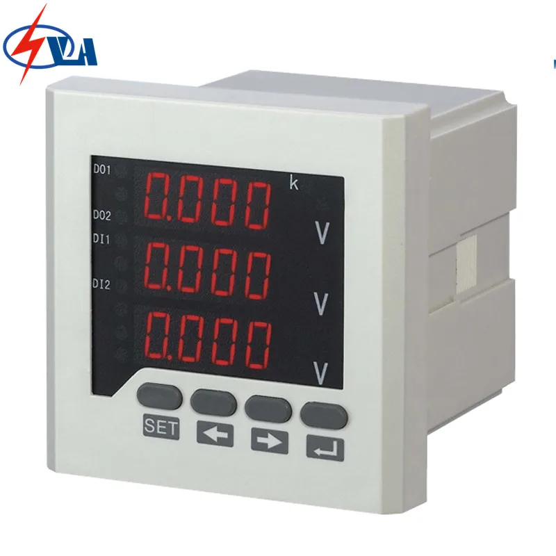 

3AV73 panel size 80*80mm high quality LED digital only display AC220V,AC380V voltage meter