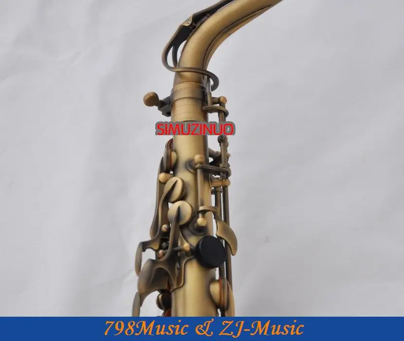 Профессиональный античный бронзовый Eb альт саксофон Abalone shell key High F # sax Новый|alto