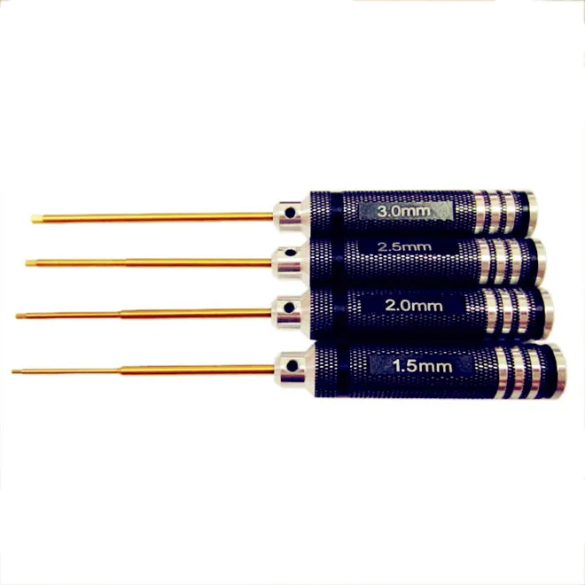 

4pcs Screwdriver 1.5mm 2.0mm 2.5mm 3.0mm White steel for RC hobby helicopter toy