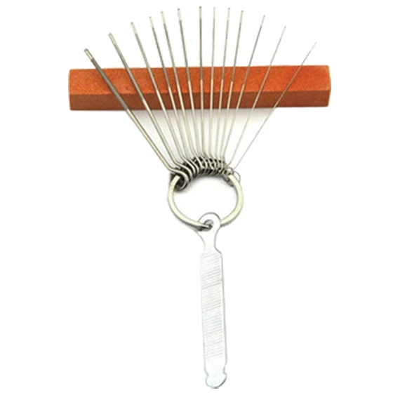 

2 PCS of (Guitar Bridge Saddle File 11 Sizes Metal Grinding Needles and Grinding Stone for Ukulele)