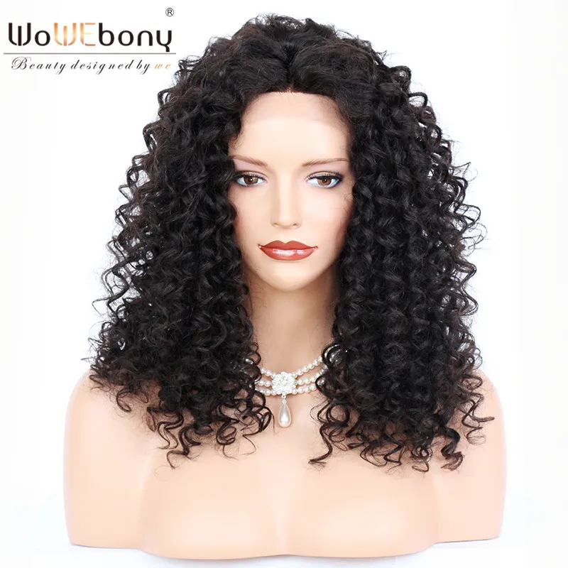 

Lace Front Human Hair Wigs Funmi Curly 13*4 Human Hair Wig Brazilian Remy Hair Bleached Knots Pre Pulcked WoWEbony