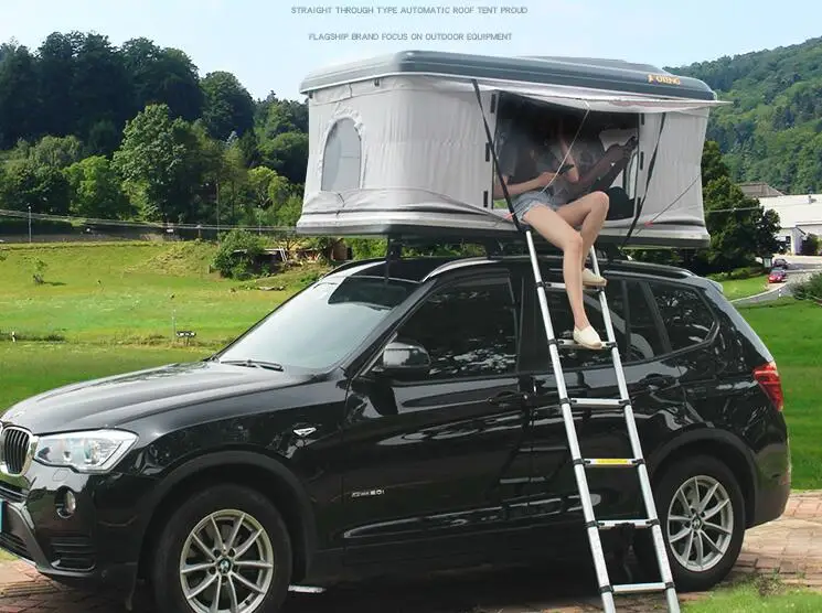 

FMN OUTDOOR Black Hard Shell Pop Up Roof Top Camping Tent Universal for Cars Trucks SUVs Camping Travel Mobile