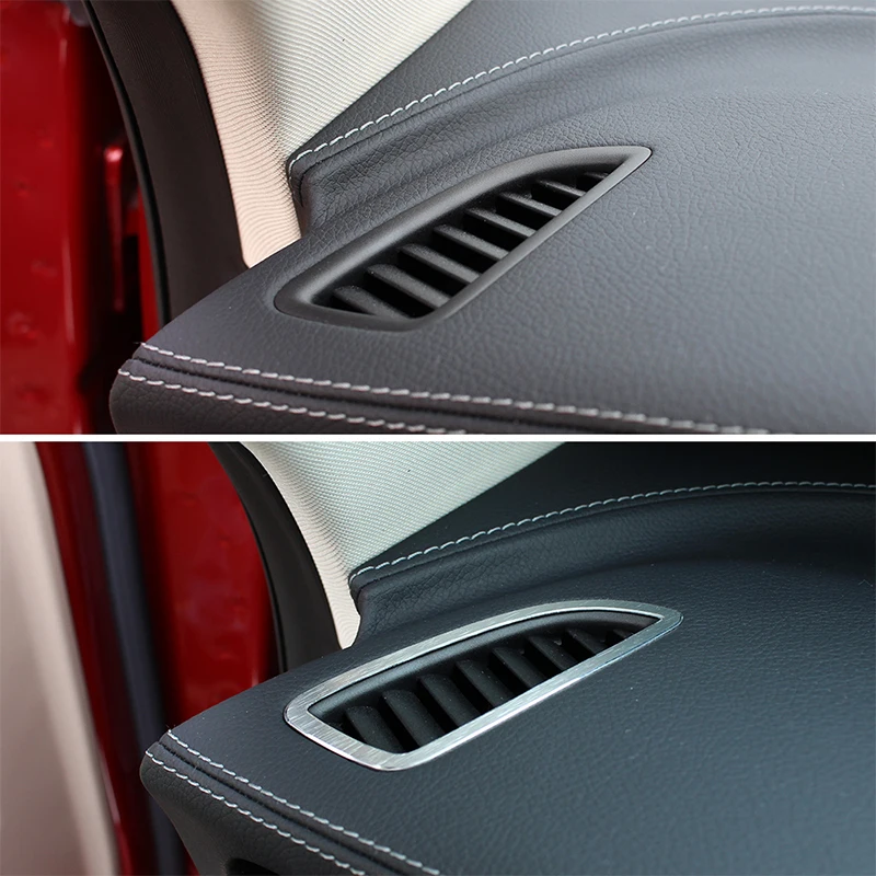 

2pcs Alumium Alloy Dashboard Air Conditioning Outlet Cover Trim For Mercedes Benz C Class W205 C200 2015 2016 Car Accessories