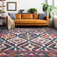 Американский ковер для спальни Ретро килим с бахромой ткачество утолщенный импортный из чистой шерсти ручной работы прикроватный ковер для гостиной