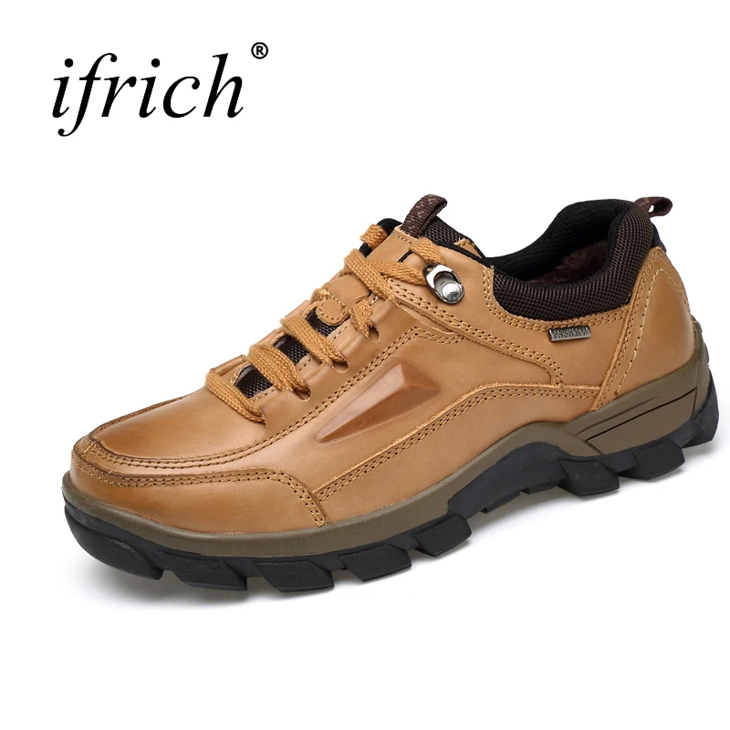 

Ifrich New Brand Genuine Leather Men Shoes Large Size 38-50 Anti Slip Men Casual Sneakers Comfortable Leather Footwear Men