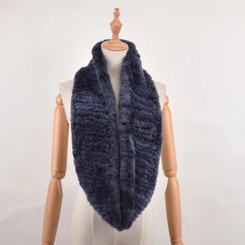

Women Infinity Elastic fur scarf Circle rex rabbit stretch fur scarf Neck Winter Warm Long fur Scarf muffler shawl Neckerchief