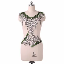 1 комплект вышивка кружевная ткань воротник манжеты аппликация нашивки на платье Декор розовый виноград булочки форма цветок