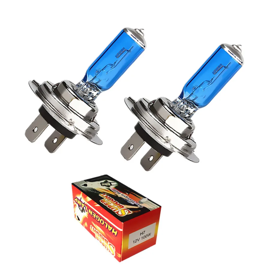 

2pcs H1 H3 H4 H7 H11 9005 HB3 9006 HB4 Halogen 12V 100W Bulbs Car Headlight 5000K White Car Lights Auto HeadLamp