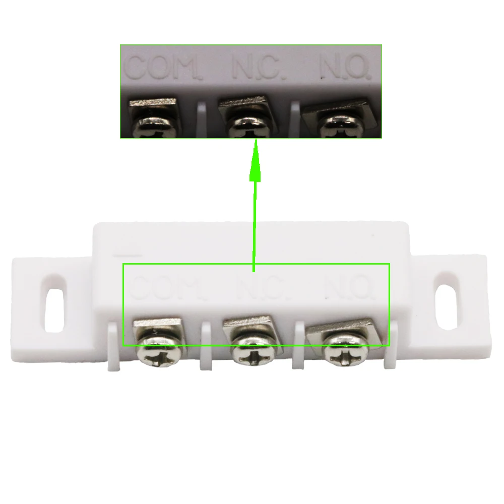 

Wired Plastic Magnetic switch Door Window Open detector NC/NO optional output Alarm accessories Chest Lamp Sensor 2 Pairs