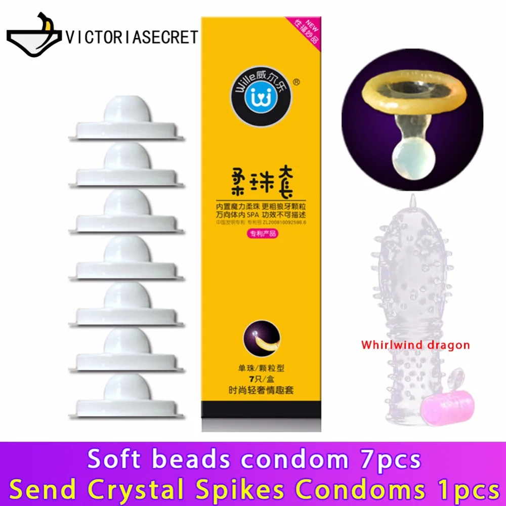 Penile Condoms Large Particle Penis Extender G Spot Ejaculation Penis Sleeve Condom For Male Erotic Adult Game Sex Toys Dick