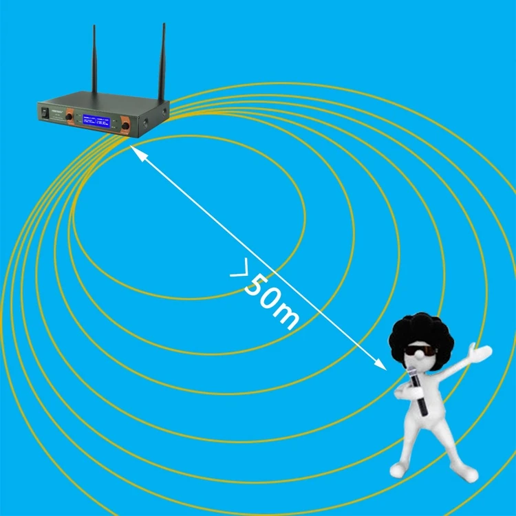 Freeboss KV-22 VHF 2 ручной беспроводной микрофон динамические капсулы семейные вечерние беспроводной микрофон смешанный выход