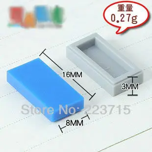 Бесплатная доставка! 3069 100 шт * плоская плитка 1x2 DIY просветленные Блоки Кирпичи