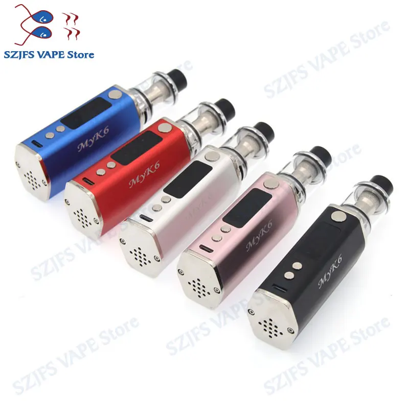 

High Quality Myk6 80w kit Mod Box Pen 2000mAh Battery 3.0mL Atomiser LED Large Smoke Vaporizer Hookah vaper Mechanical Cigarette