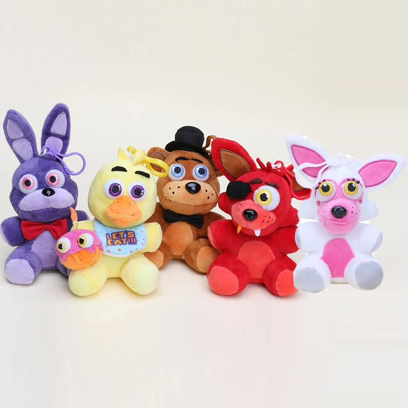 14 см FNAF плюшевые игрушки пять ночей у Фредди Фокси Fazbear медведь Бонни и Чика