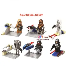 6 pcs star wars Stormtrooper de super-heróis da marvel Wookiee Chewbacca modelo de blocos de construção tijolos brinquedos para crianças juguetes