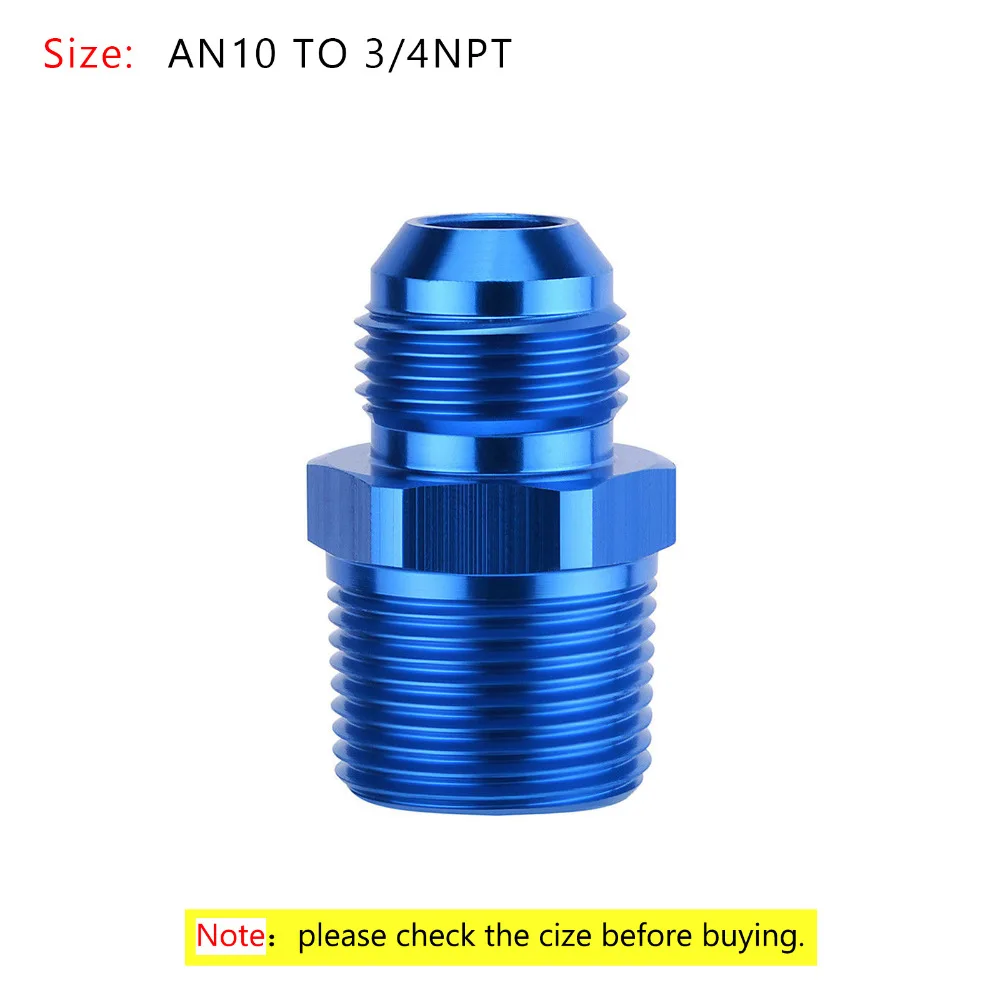 Areyourshop автомобильный 1 шт. AN4 AN6 AN8 AN10 AN12 NPT прямой Мазут Воздушный шланг фитинг Мужской адаптер синий авто аксессуары