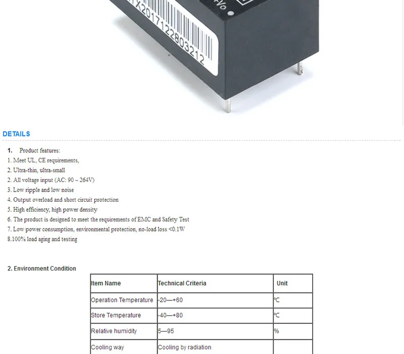 Ac-dc изолированный Мощность модуля 220 В отложным воротником 5 В модуль очень компактный d' питание де коммутации intelligente des menages PM01 133