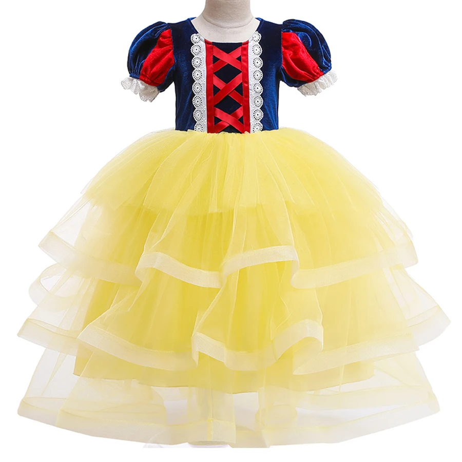 

2019 Summer Dress fashion Princess Vestidos high quality Sequined bow multi-layer mesh cake dresses Wedding Flower Girls Dress