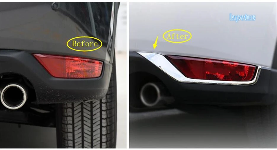

Lapetus Bright Style Rear Fog Lights Lamp Eyelid Eyebrow Decoration Frame Cover Trim ABS Fit For Mazda CX-5 CX5 2017 2018 2019
