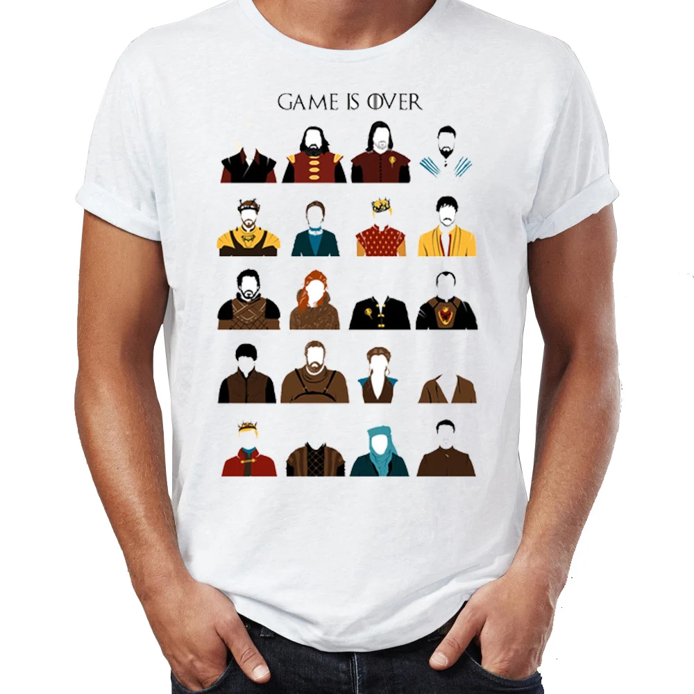 

Men's T Shirt Game Is Over Game of Thrones Dead Characters Awesome Artwork Printed Tee