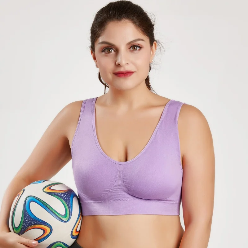 Balight размера плюс 6XL спортивный бюстгальтер мягкий Женская Высокая ударная