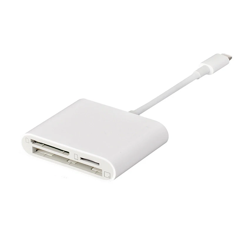 

Triple CF / TF / SD Card Reader Digital Camera Kit Compatible Needn't APP OTG Adapter For iPhone Apple iOS 9.2-11.4