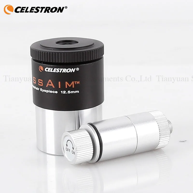 Окуляр Celestron 1,2" с подсветкой, 12,5 мм, двойная линия, перекрещивание, сетка, окуляр для астрономии, телескоп, монокуляр, бонокулярный