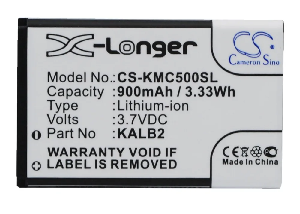 Аккумулятор Cameron Sino 900 мАч KALB2 для Maxcom MM461BB MM105 MM132 MM132BB MM133 MM133BB MM136 MM136BB MM143 MM355 MM355BB |