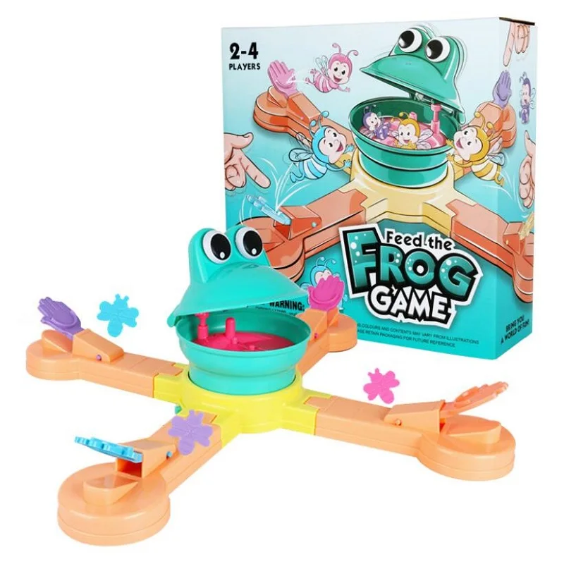 Funny Feeding frogs to eat biscuits kid's manual educational electric toys Family Party Game