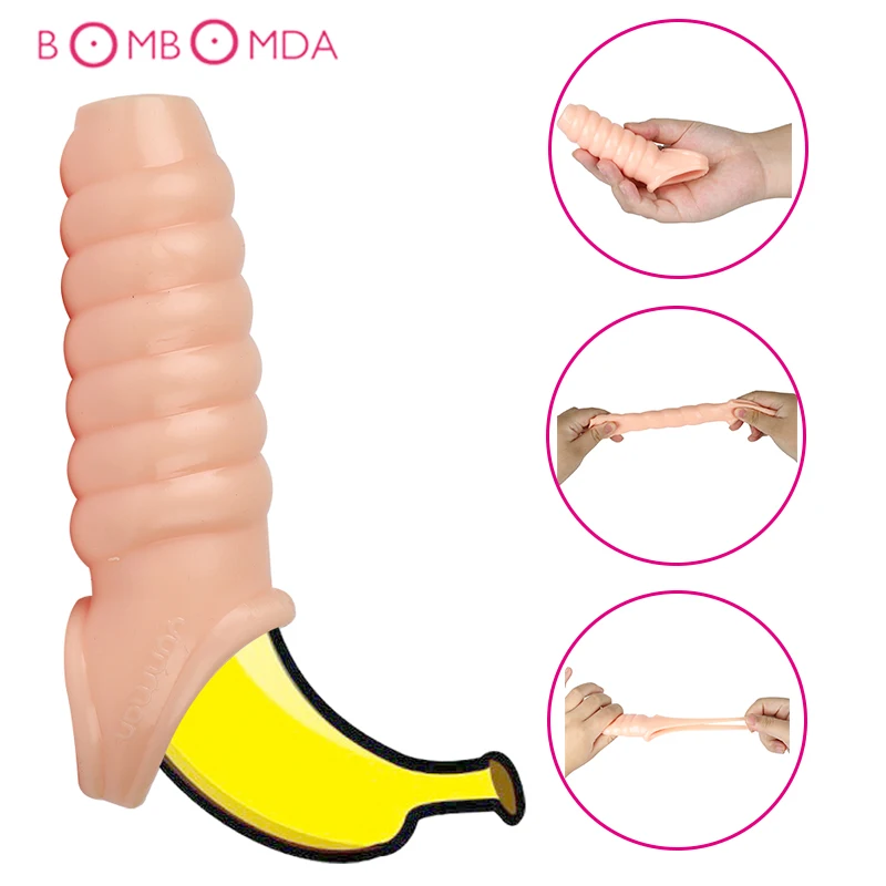 Многоразовые презервативы Силиконовое кольцо для пениса Эротическое кольцо для полового члена секс-игрушки для мужчин Задержка эякуляции