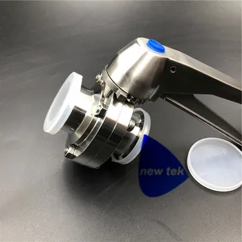 

Heavy Duty Sanitary 1in. (50.5mm OD )Tri Clamp Butterfly Valve SS304 Squeeze Trigger Handle Silicon/EPDM