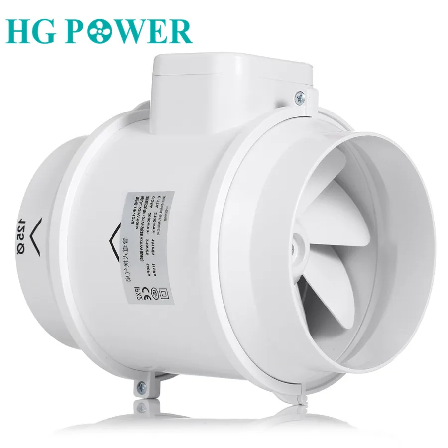 3" 75mm Inline Duct Fan Hydroponic Bathroom Extractor Booster Ventilation Blower Exhaust Fan Apply for Grow Tent Plant Growing