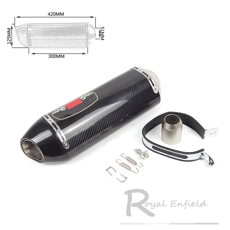 51mm Universal de Escape de la motocicleta Yoshimura de fibra de carbono silenciador de Escape Moto para R1 cbr650 1000 cbR650f zx6r GSXR K7 k8
