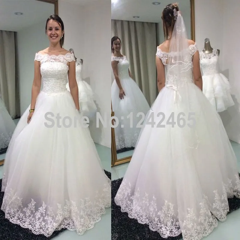 Off Shoulder Wedding Dresses with Lace