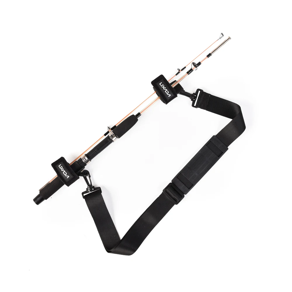 Lixada Fishing Rod Tackle Straps Belt Fishing Rod Pole Carry Strap