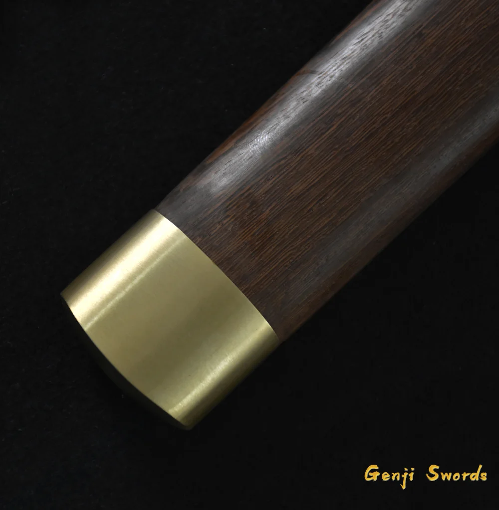 Полностью ручная работа настоящий японский катана красный 1060 углеродистая сталь самурайский Катана Тан нож с жесткими деревянными ножнами