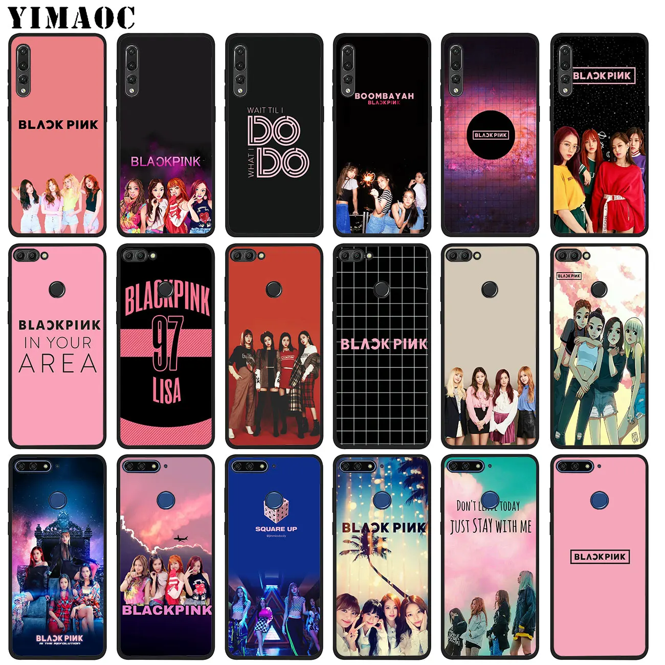

YIMAOC JENNIE BLACKPINK Kpop LISA Soft Silicone Phone Case for Huawei P20 Pro P10 P9 P8 Lite Mini 2017 P Smart Z 2019 TPU Cover