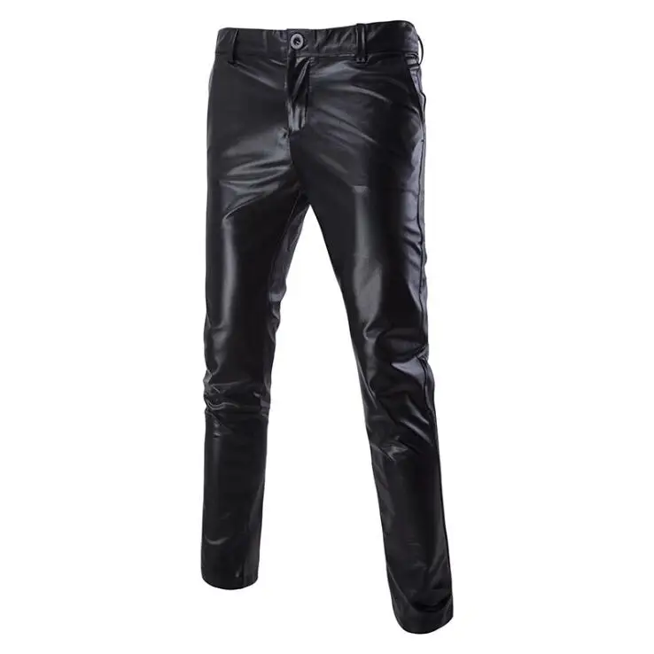 Модные мужские обтягивающие штаны блестящие серебристые золотые черные брюки для ночного клуба Модные Сценические костюмы для певцы танцовщицы мужские Бегуны - Цвет: Черный