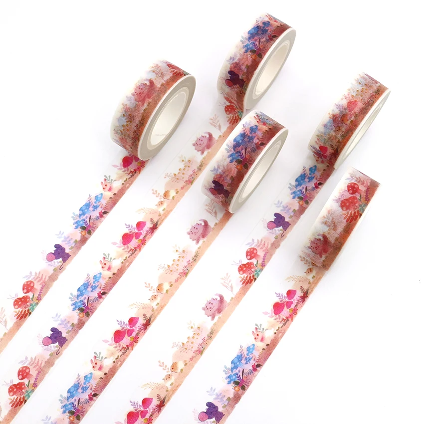 

1 PCS Creative Cartoon Series Washi Tape Adhesive Paper Tape School Office Supplies DIY Scrapbooking Decorative Sticker Tape