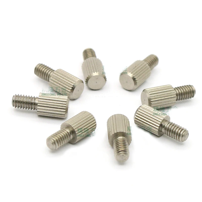 10Pcs M4x7mm Stainless steel Hand Twist Tightening Screw Straight