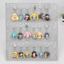 6 Q Verison pçs/set Anime Sailor Moon Mars Júpiter Venus Mercury Pingente Keychain Figuras de Ação Brinquedos Dolls