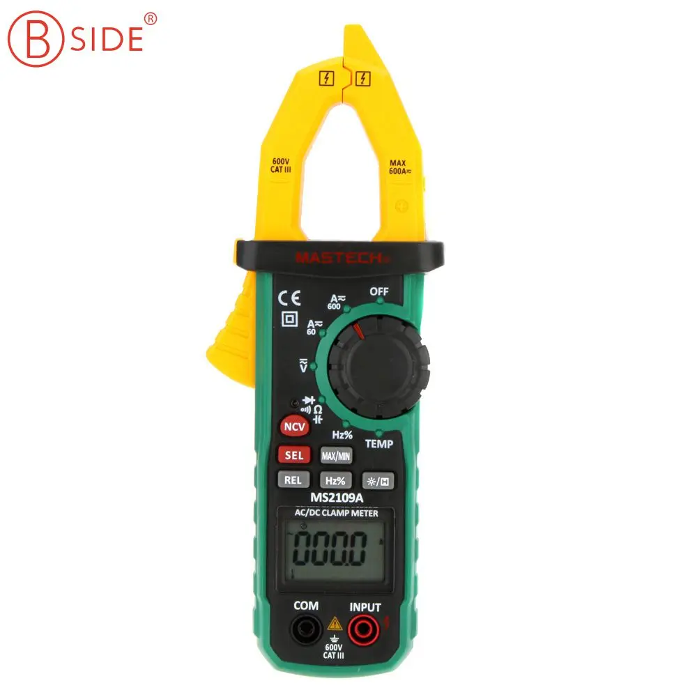 MASTECH MS2109A Авто Диапазон Digital AC DC Токоизмерительные Туре RMS 600A мультиметр Вольт