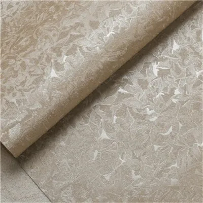 Modern Retro Embossed Wallpapers PVC Metal Wall Papers Rolls for Living Room Background Walls Paper Silvery Brown Home Decor - Цвет: Brown